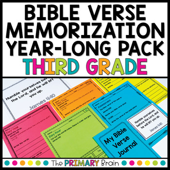 Preview of Bible Memory Verse Activities for Third Grade | Sunday School Lessons & Posters