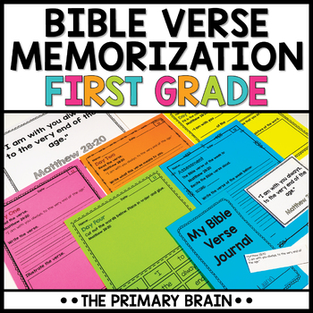 Preview of Bible Memory Verse Activities for First Grade | Sunday School Lessons & Posters