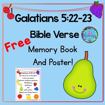 Bible Verse Memory Book And Poster! Galatians 5:22-23 By Jill Richardson