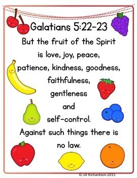 Bible Verse Memory Book and Poster! Galatians 5:22-23 by Jill Richardson