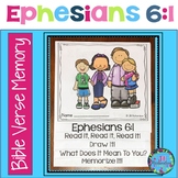 Father's Day Freebie : Bible Verse Memory Flipbook - Ephes