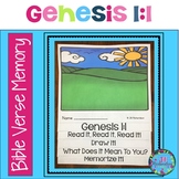 Bible Verse Memory Flipbook - Genesis 1:1