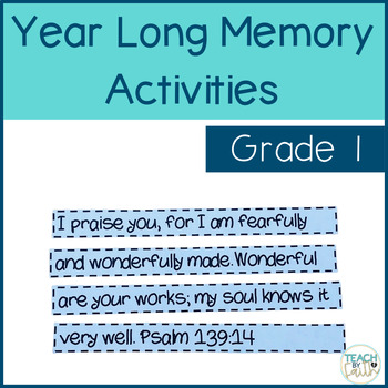 Preview of Bible Verse Activities Memory Year Long Curriculum for First Grade