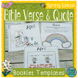 Bible Verse & Quote Editable Booklet Templates: Spring Edition
