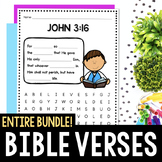 Bible Verse Search Practice Worksheets - Bundle