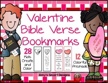 Bible Verse Valentine Bookmarks By Amy's Smart Designs 