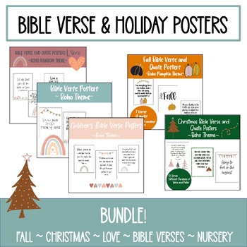 Preview of Bible Verse and Holiday Posters BUNDLE!