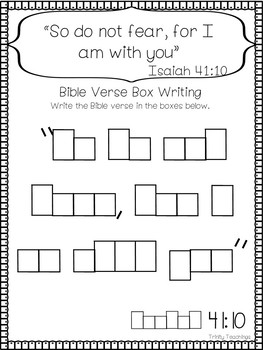 Bible Verse of the Week-Isaiah 41:10. Printable Bible Study Curriculum.