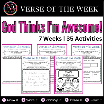 Preview of Bible Memory Verses for KIDS | 35 Activities | Affirmations