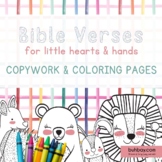 Bible Verses for Little Hearts & Hands Coloring Pages & Copywork