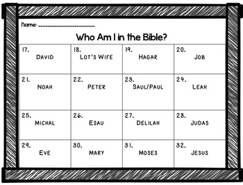Bible Version Who Am I? Cards by Rose Loiacono | TpT