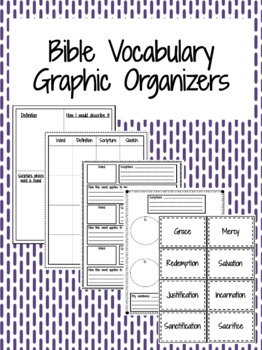 Preview of Bible Vocabulary Graphic Organizers