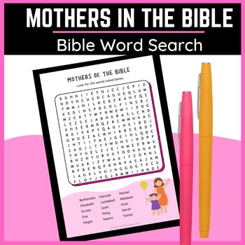 Preview of Bible Word Search - Mothers of the Bible