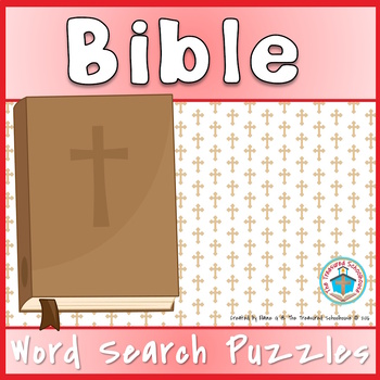 Bible Word Search Puzzles by The Treasured Schoolhouse | TpT