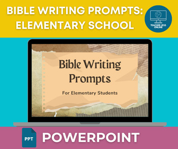 Preview of Bible Writing Prompts for Elementary School Students