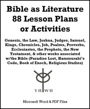 Preview of 88 Bible as Literature Lesson Plans or Activities