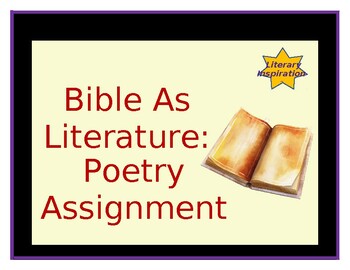 Preview of Bible as Literature: Poetry Assignment