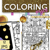 Bible coloring pages for teens. Set of 12. Sunday school m