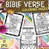 Bible memory verse coloring pages for VBS Summer Sunday Sc
