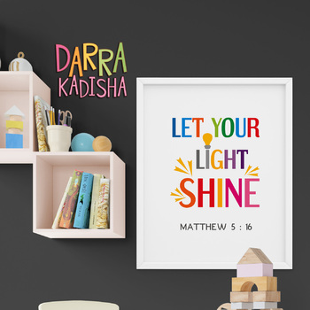 Preview of Bible quote poster. Let Your Light Shine
