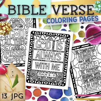 Preview of Bible verse coloring pages for teens. Sunday school Christian lessons activity
