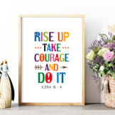 Bible verse poster. Rise up take courage and do it, Ezra 10:4