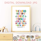 Bible verse poster for Catholic and Christian clasroom dec