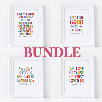 Preview of Bible verses posters bundle Vol. 12 - Christian quotes wall art