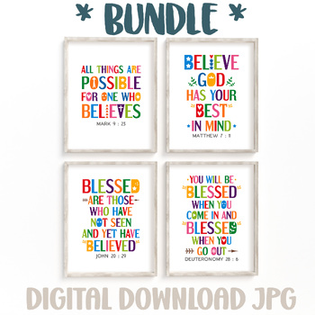 Preview of Bible verses posters bundle Vol. 53 - Believe, Blessed