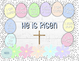 Biblical Affirmation He is Risen Easter Bulletin Board Kit