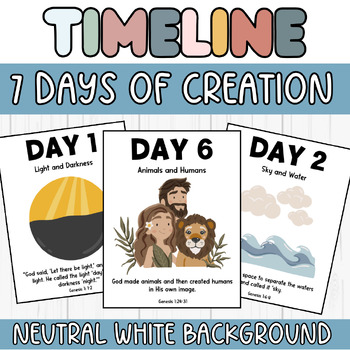 Preview of Bible Creation Story Posters - Simplistic Design Classroom Decor