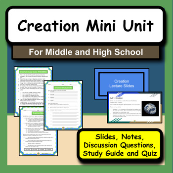 Preview of Biblical Creation Unit for Bible or Sunday School Class