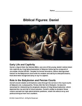 Preview of Biblical Figures: Daniel Worksheet
