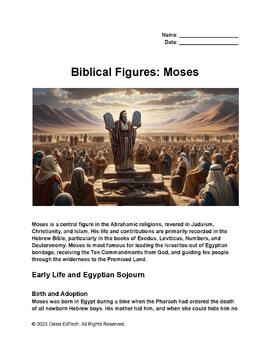 Preview of Biblical Figures: Moses Worksheet