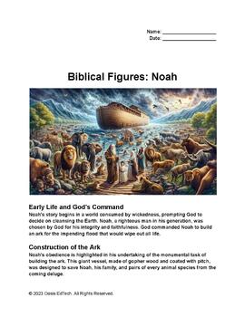 Preview of Biblical Figures: Noah Worksheet