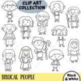 Biblical People Clip Art Collection (BLACK AND WHITE ONLY)