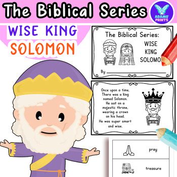 Preview of Biblical Series: Wise KING SOLOMON Emergent Reader ELA Activities NO PREP