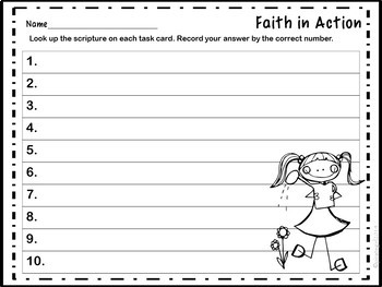 Bible Task Cards: Faith In Action (Hebrews 11) | TpT