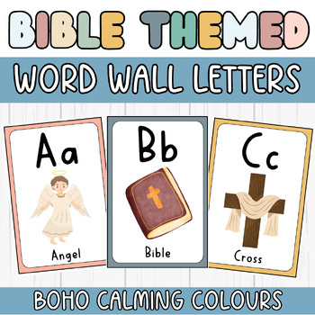 Preview of Bible Word Wall Letters: Classroom Christian Decor