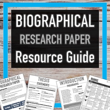 Preview of Biographical Research Paper Resource Guide w/ Mini Lessons