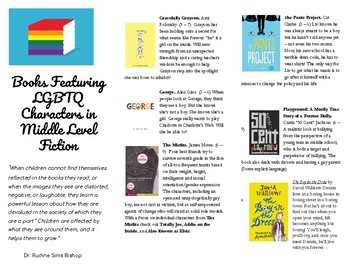 Preview of Bibliography - Books Featuring LGBTQ Characters in Middle Level