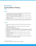 Bibliography: Critical Race Theory (w/Primary Sources)