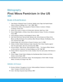 Bibliography: First Wave Feminism in the US