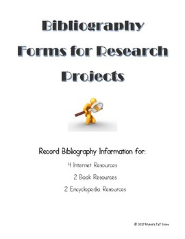Preview of Bibliography Forms for Research Projects