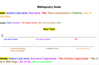 Preview of Bibliography Guide 