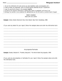 Bibliography Worksheet