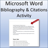 Bibliography and Citations Lesson Activity for Teaching Mi