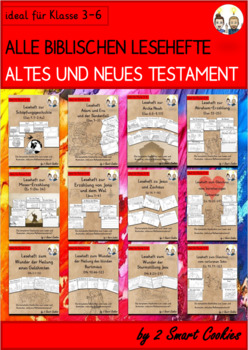 Preview of Biblische Lesehefte Materialpaket (bundle) Bibel Altes und Neues Testament