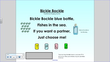 Preview of Bickle Bockle- Initial Sound/Onset Smartboard Activity-