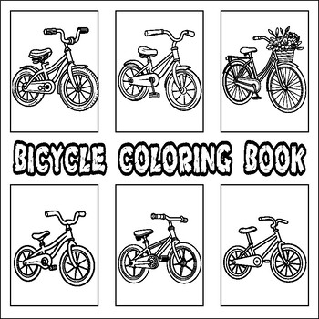 Preview of Bicycle Coloring Book: Gifts For Kids Boys Girls Funny Relaxing Lovers Bicycle